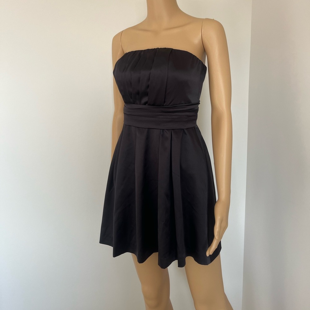 Express Black Corset Strapless Mini Dress